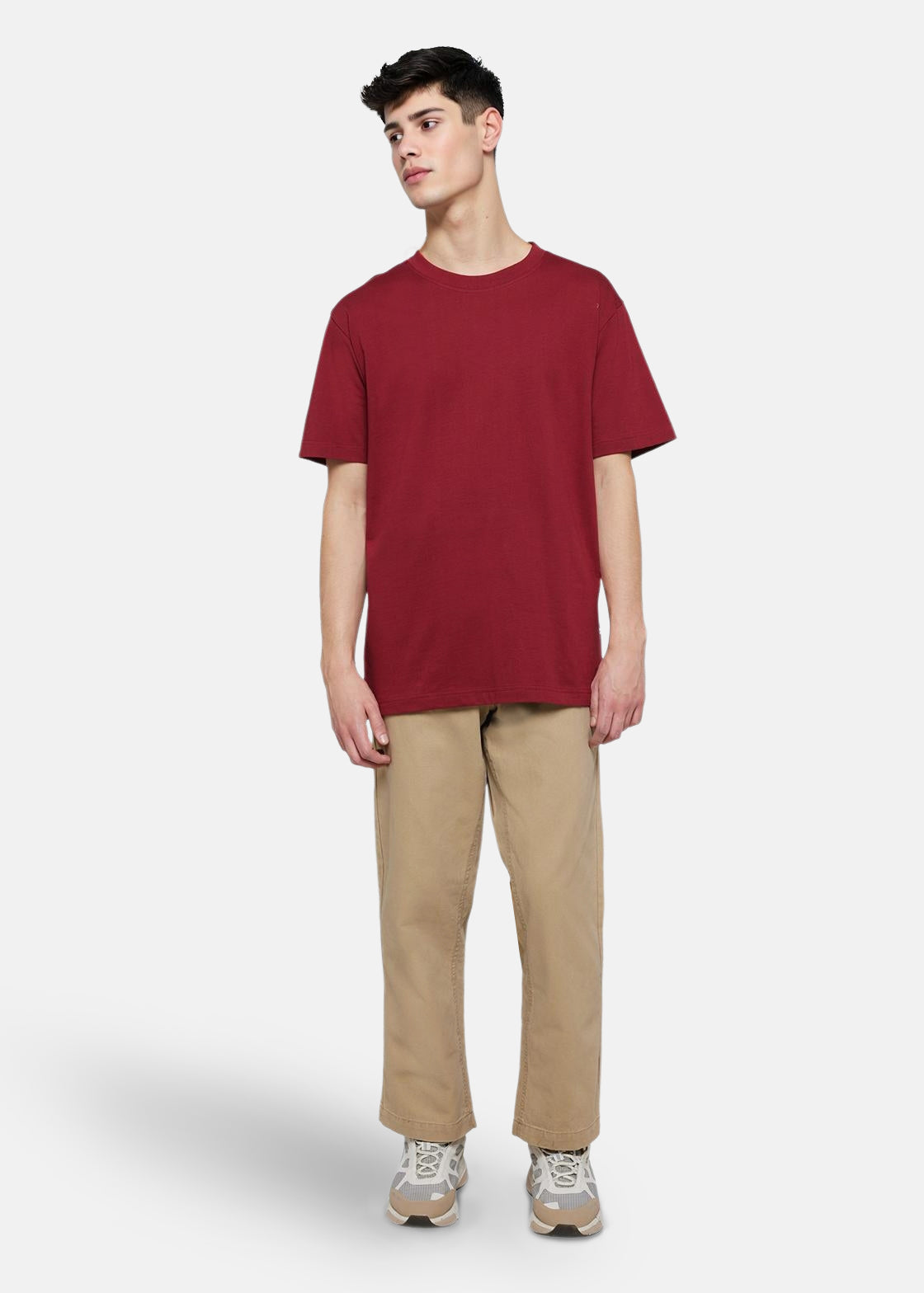 Aarhus short sleeved t-shirt G029 GOTS - Merlot