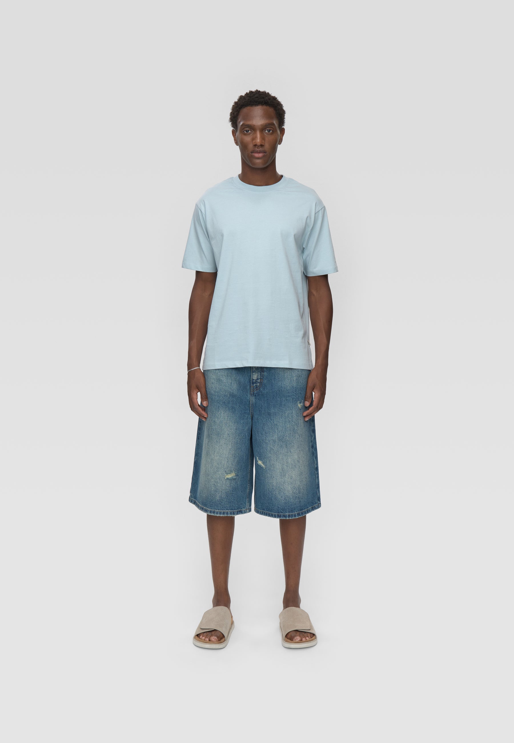 Aarhus short sleeved t-shirt G029 GOTS - Cashmere Blue