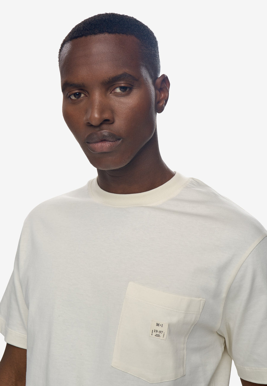 Reg ss pocket tee G029 - Coco Milk