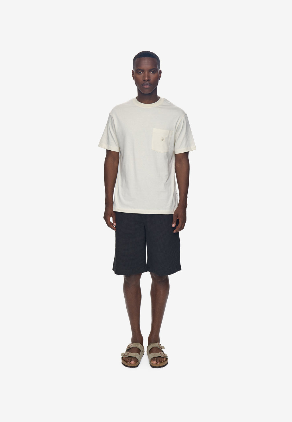 Reg ss pocket tee G029 - Coco Milk