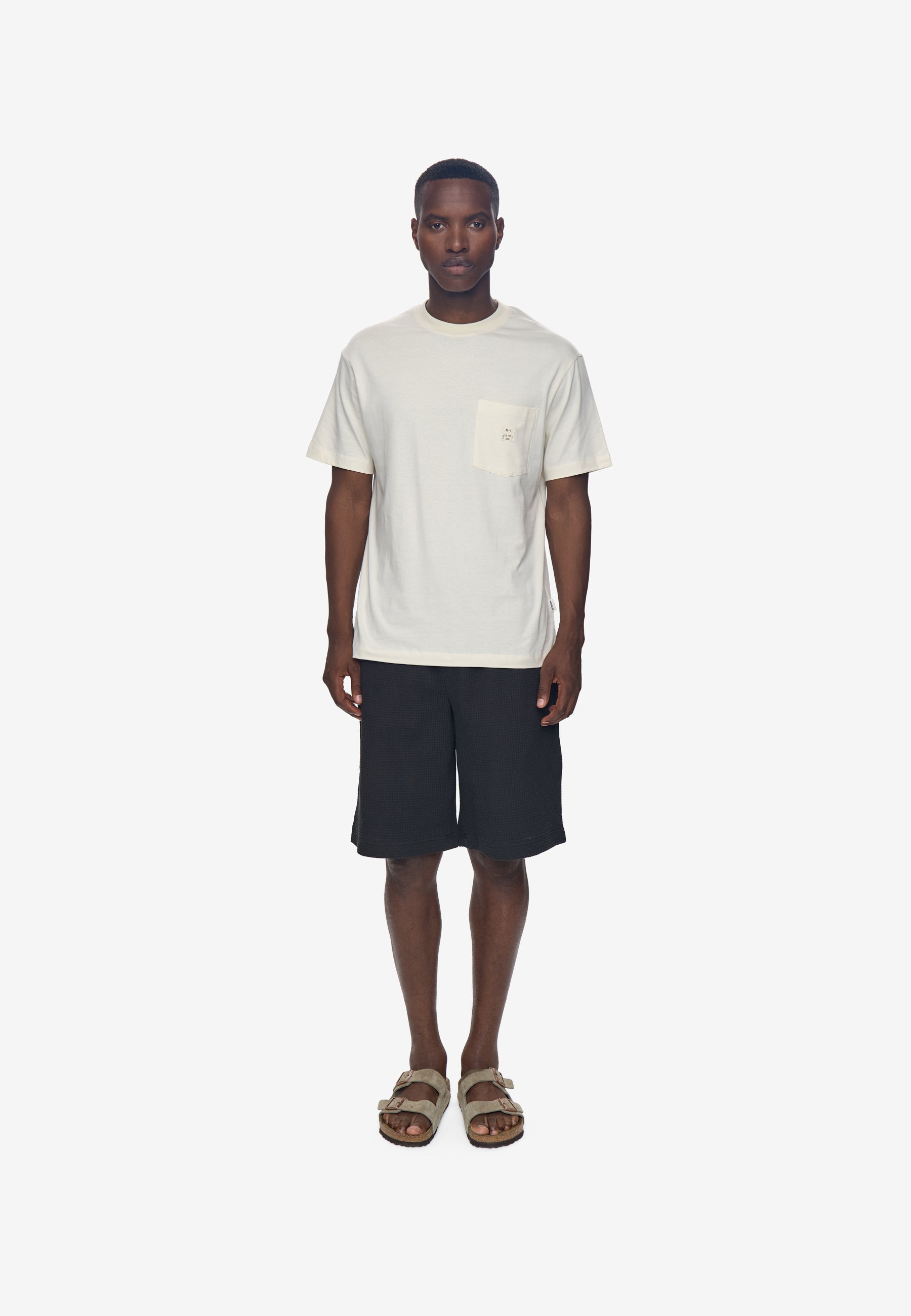 Reg ss pocket tee G029 - Coco Milk