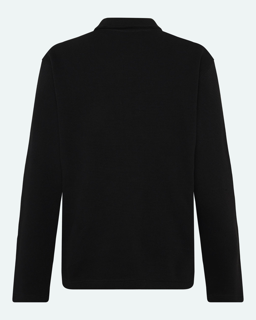 Polo à manches longues en tricot - Noir