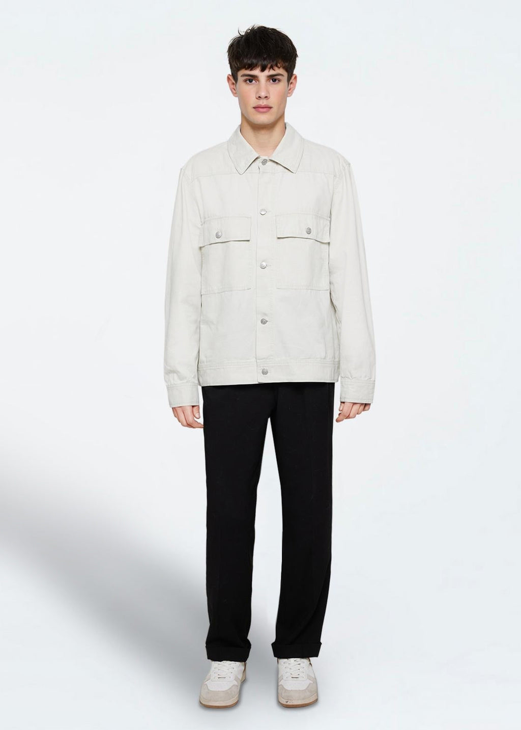 Veste en lin coupe décontractée - Tourterelle