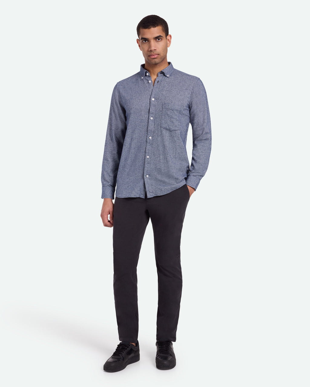 Chemise coupe droite - Bleu marine