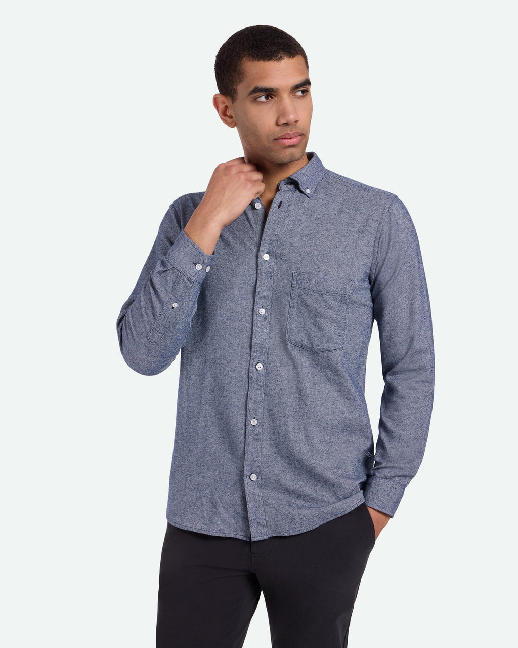 Chemise coupe droite - Bleu marine