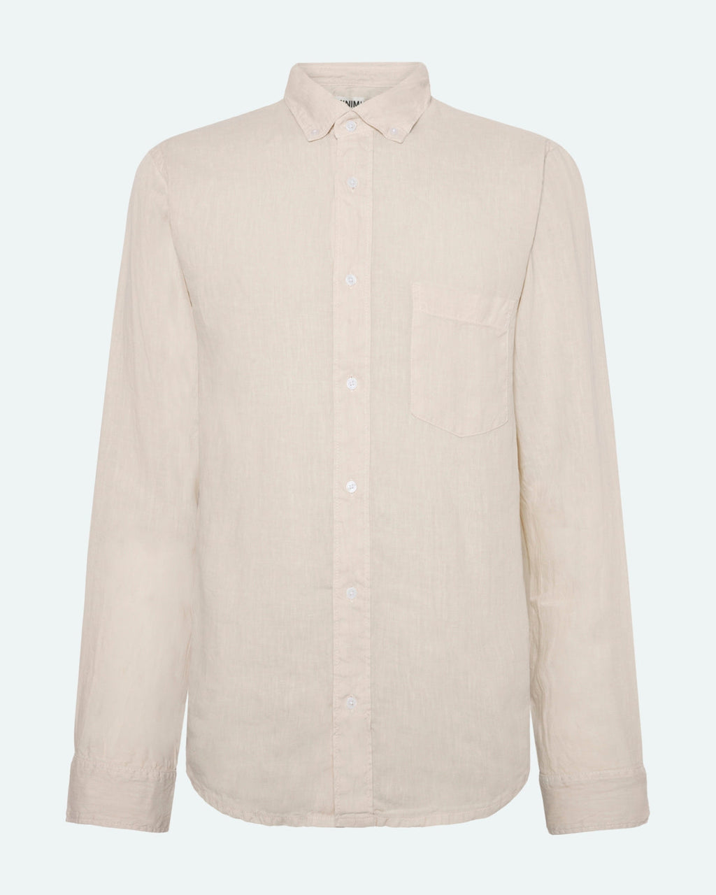 Long sleeved reg linen shirt 4115 - Rainy Day