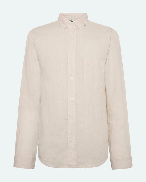 Colt long sleeved reg linen shirt 4115 - Rainy Day
