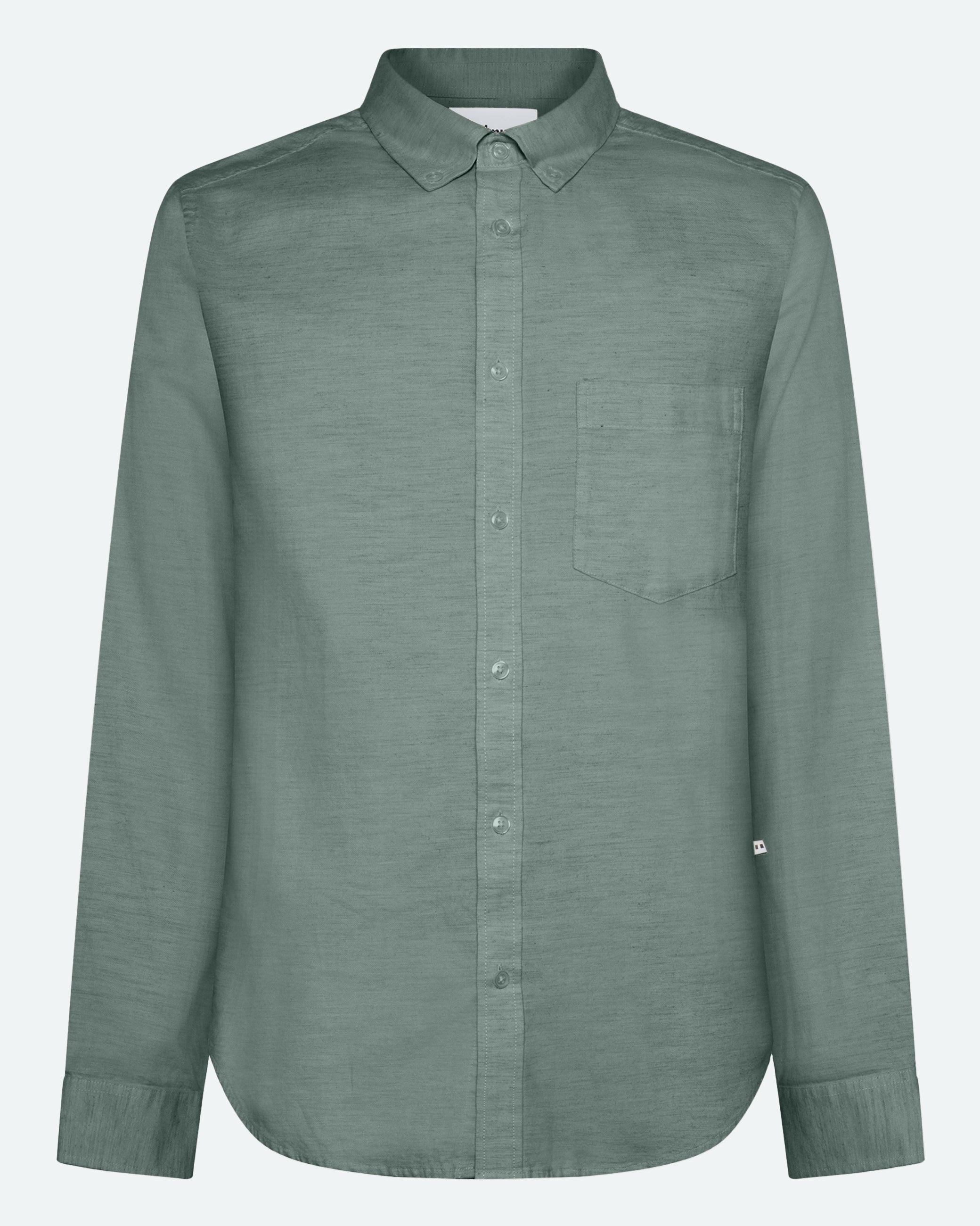 Long sleeved reg shirt 0063 - Chinois green