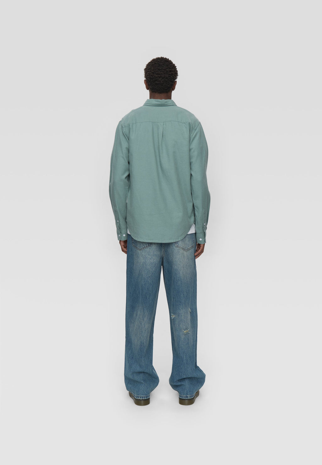 Long sleeved reg shirt 0063 - Chinois green