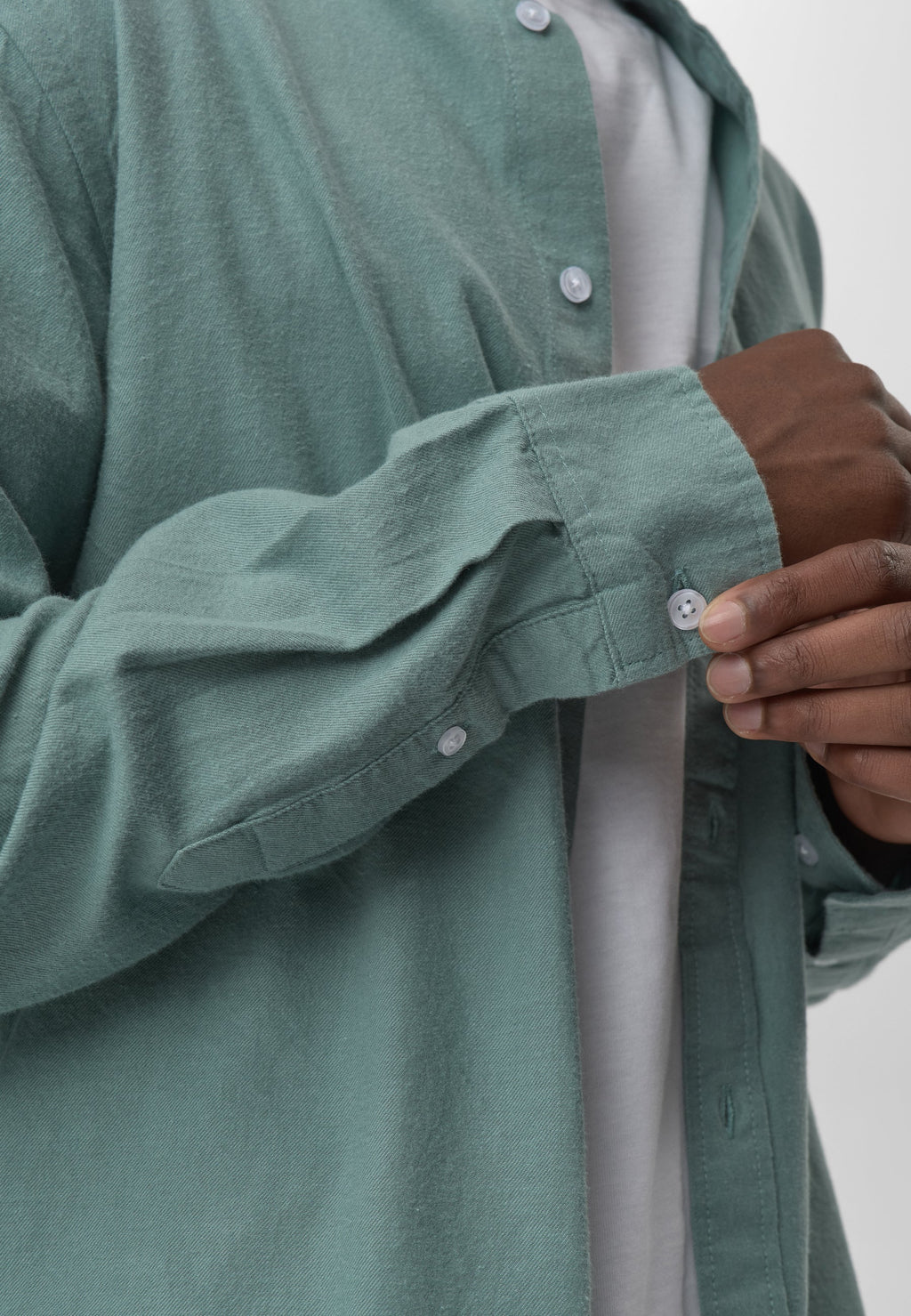 Long sleeved reg shirt 0063 - Chinois green