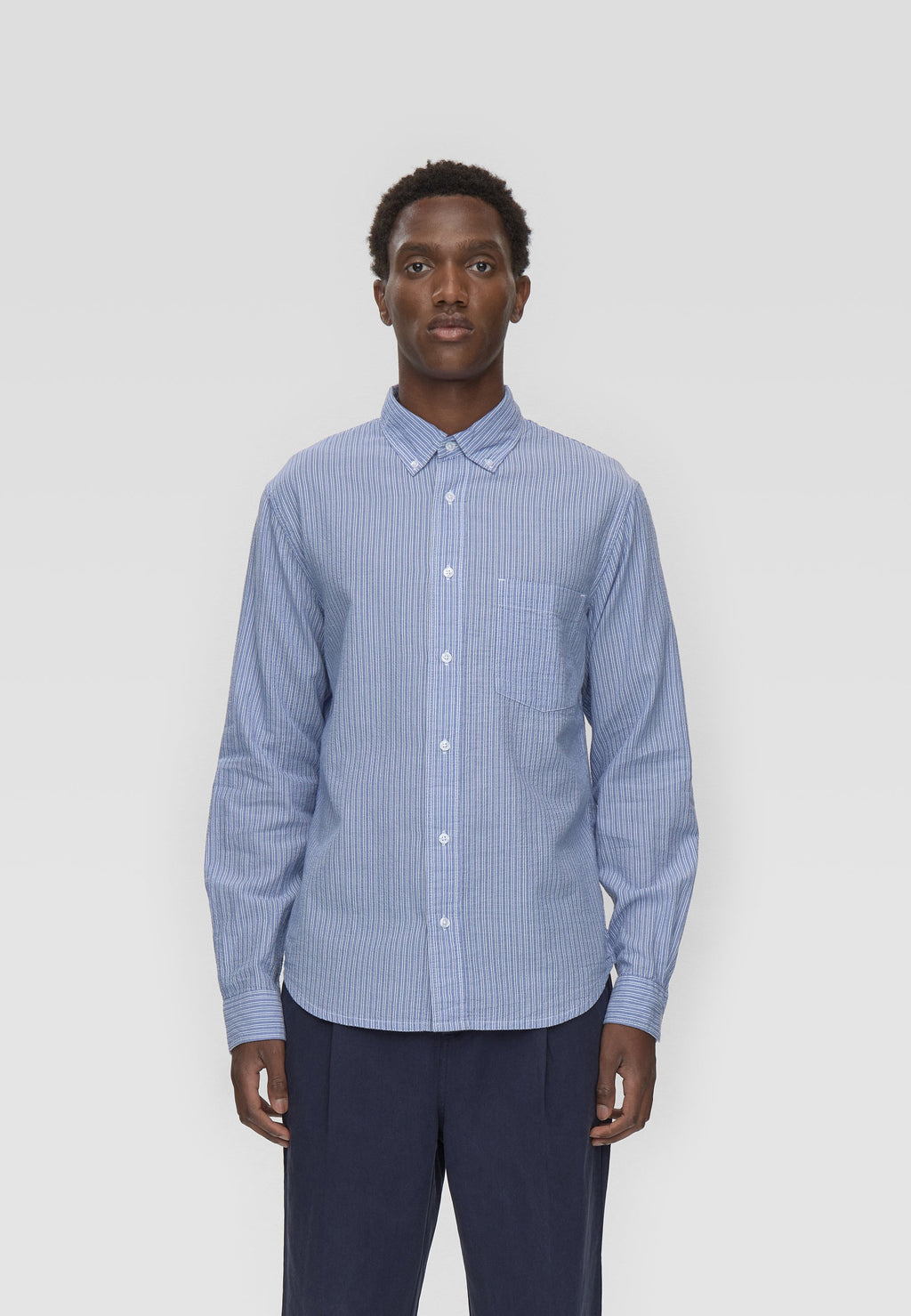 Long sleeved reg shirt 4145 - Blue Horizon