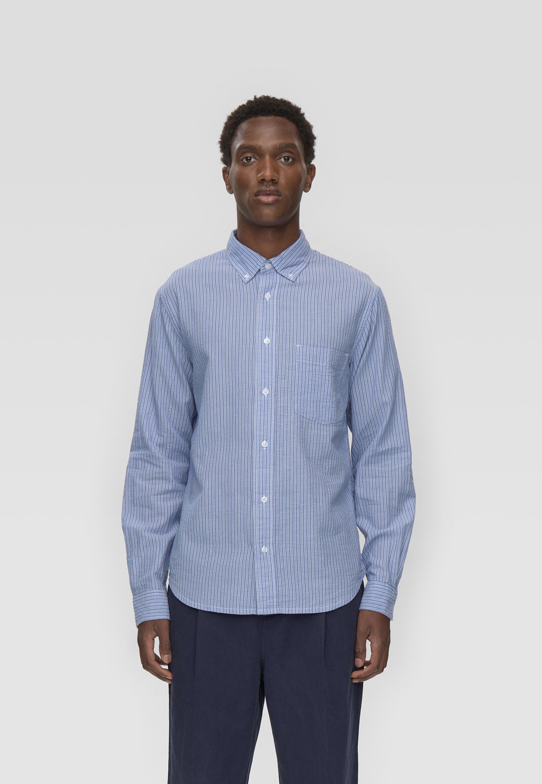 Long sleeved reg shirt 4145 - Blue Horizon