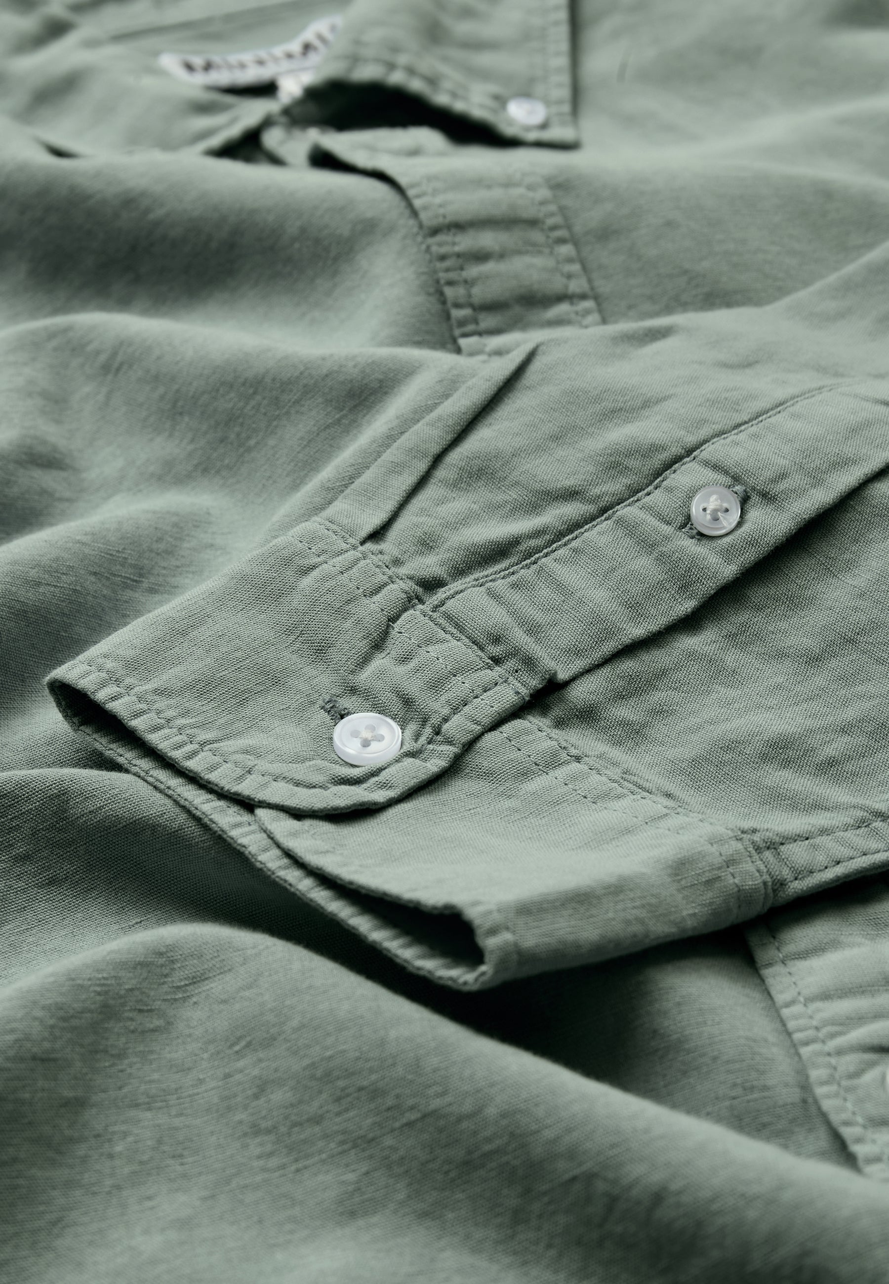 Reg ls shirt 4576 - Chinois green