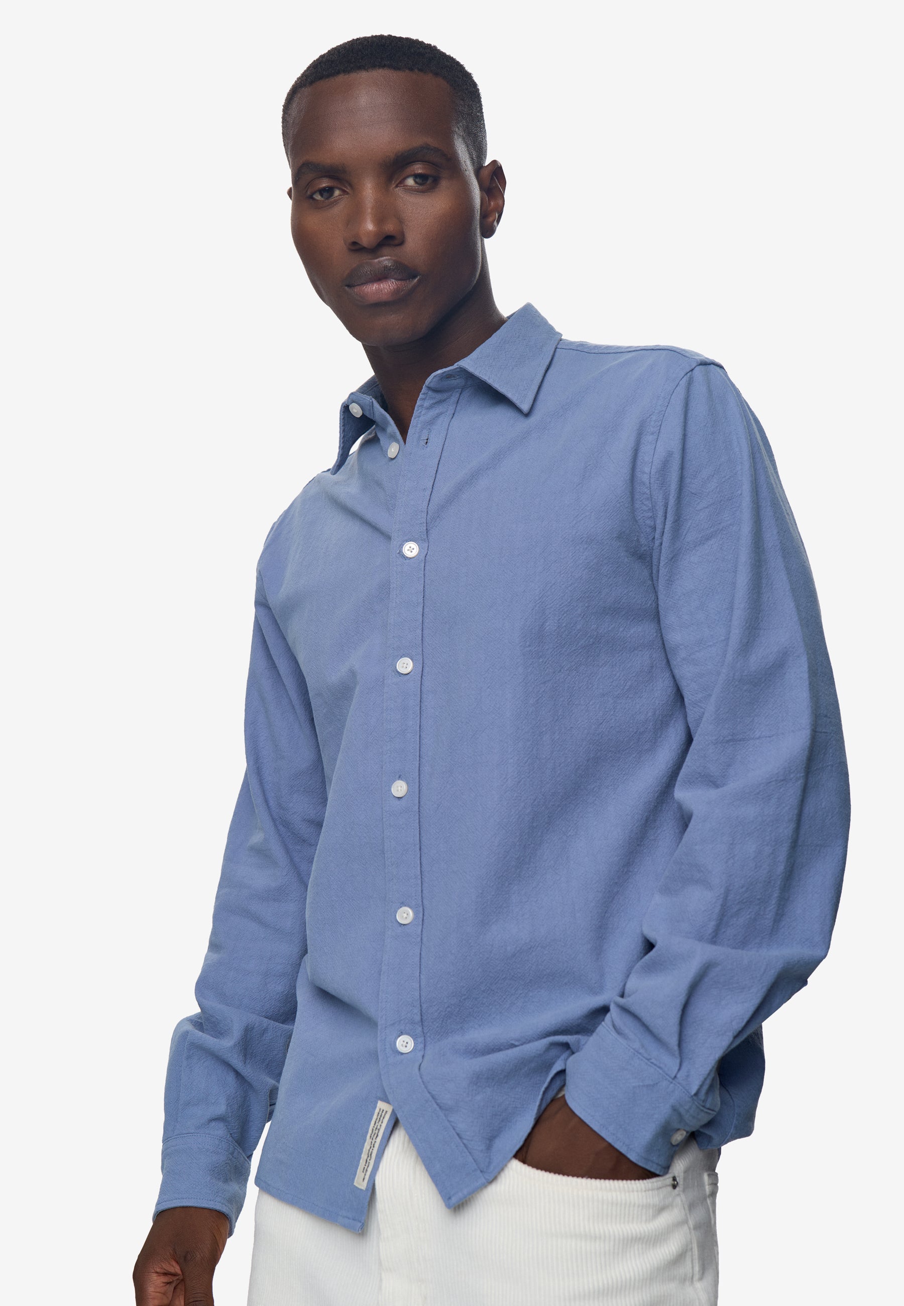 Reg ls shirt 4671 - Heritage blue