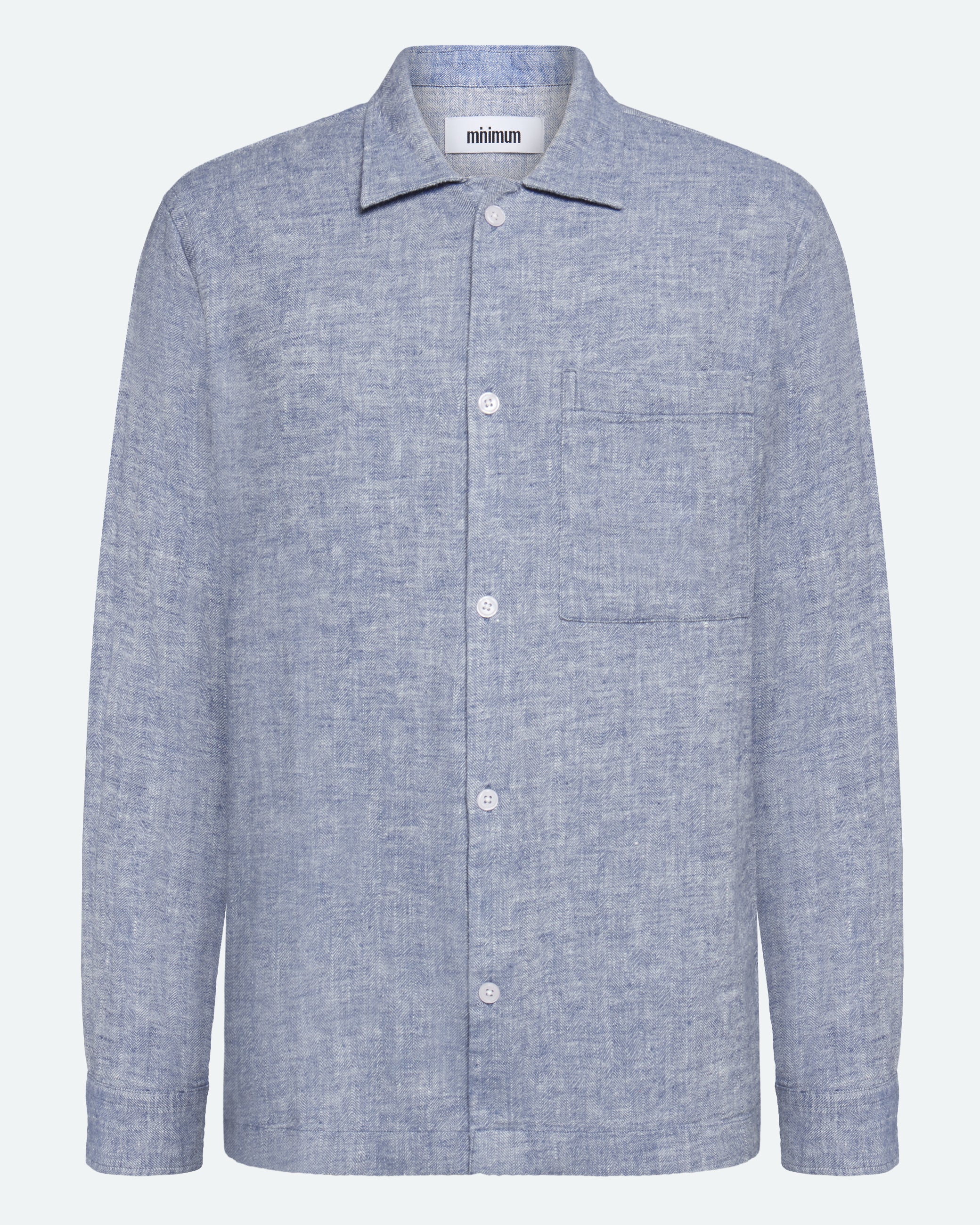 Francis long sleeved shirt in linen blend 4236 - Angel Falls