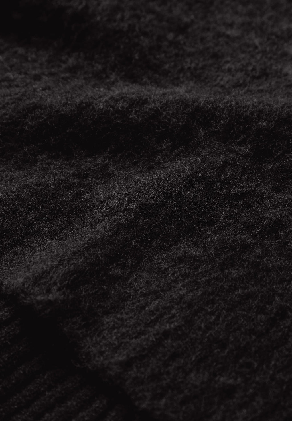 Pull ras du cou en maille fine - Noir