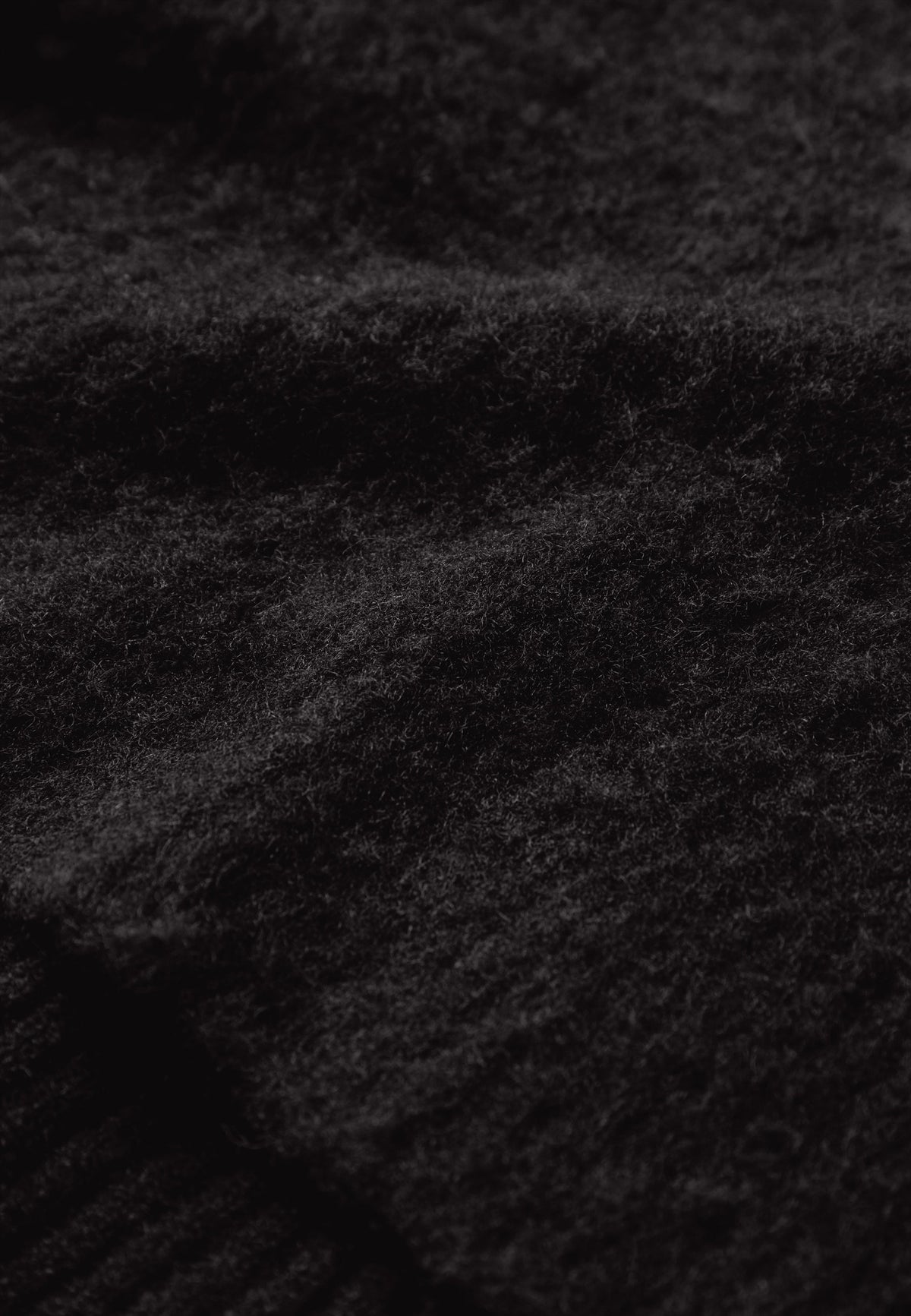 Pull ras du cou en maille fine - Noir