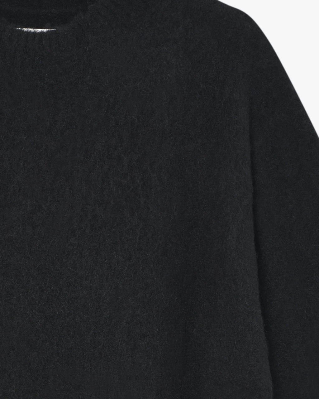 Pull ras du cou en maille fine - Noir