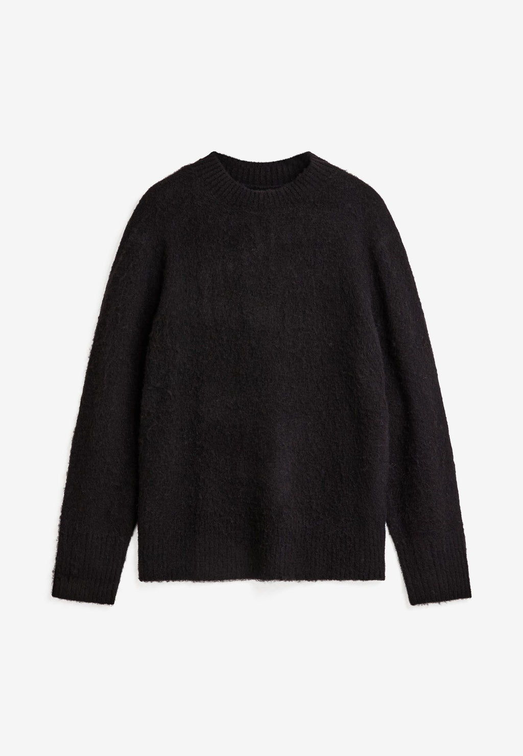 Pull ras du cou en maille fine - Noir