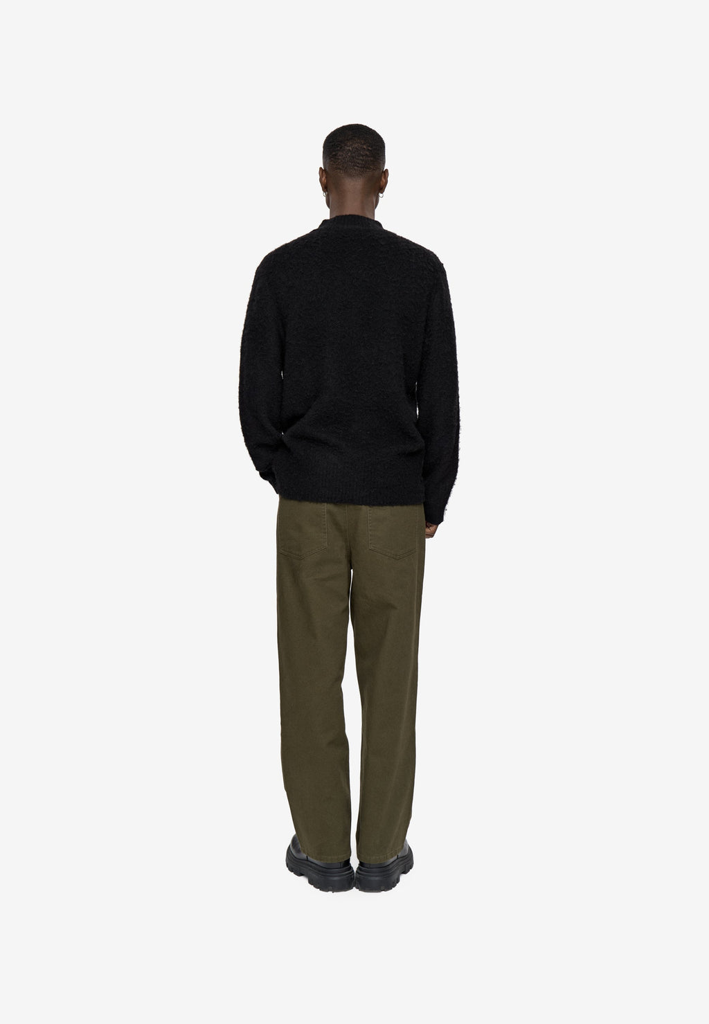 Pull ras du cou en maille fine - Noir