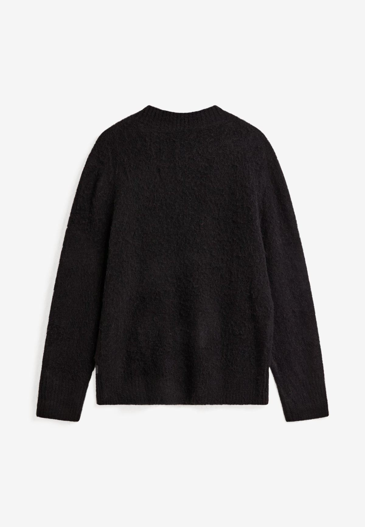 Pull ras du cou en maille fine - Noir