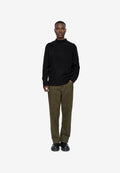 Pull ras du cou en maille fine - Noir