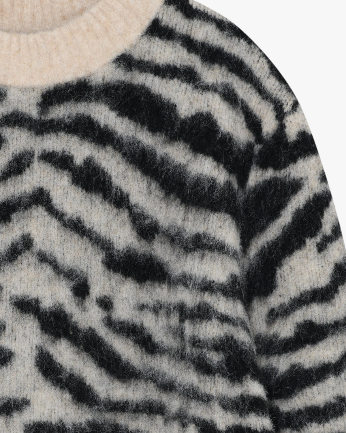 Pull col rond en maille fine - Tourterelle