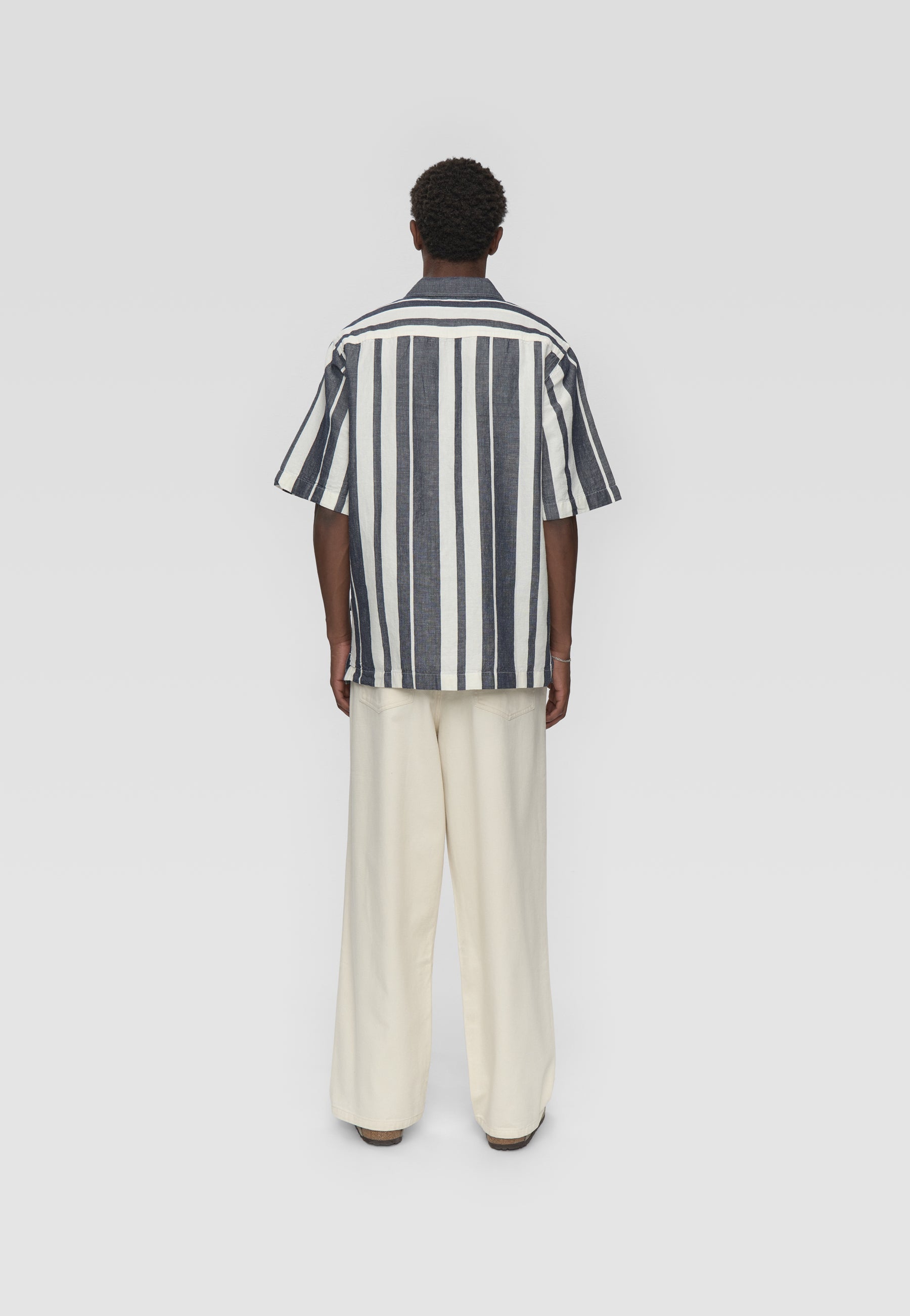 Hayden reg ss striped shirt 4577 - Sky Captain
