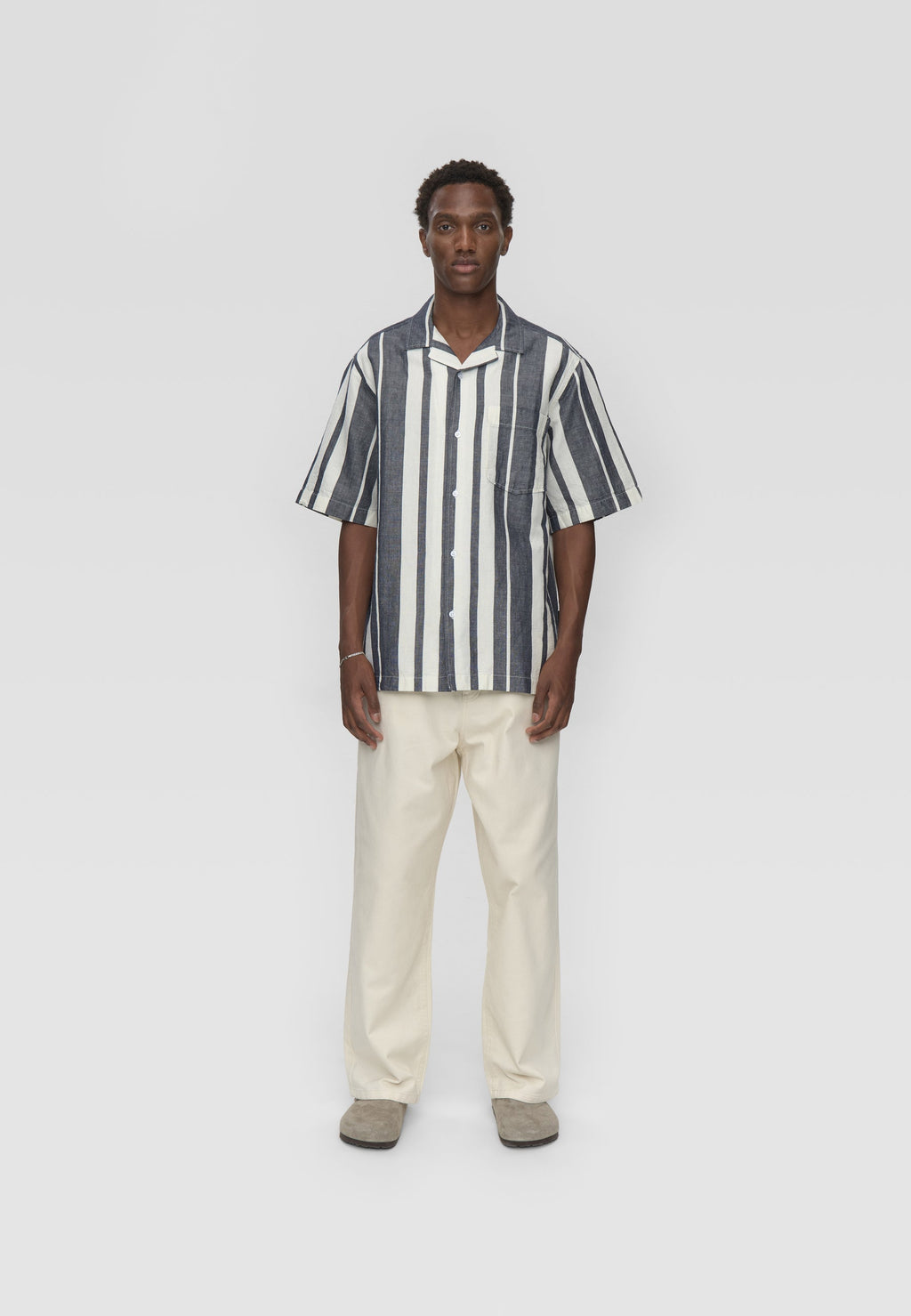 Reg ss striped shirt 4577 - Sky Captain