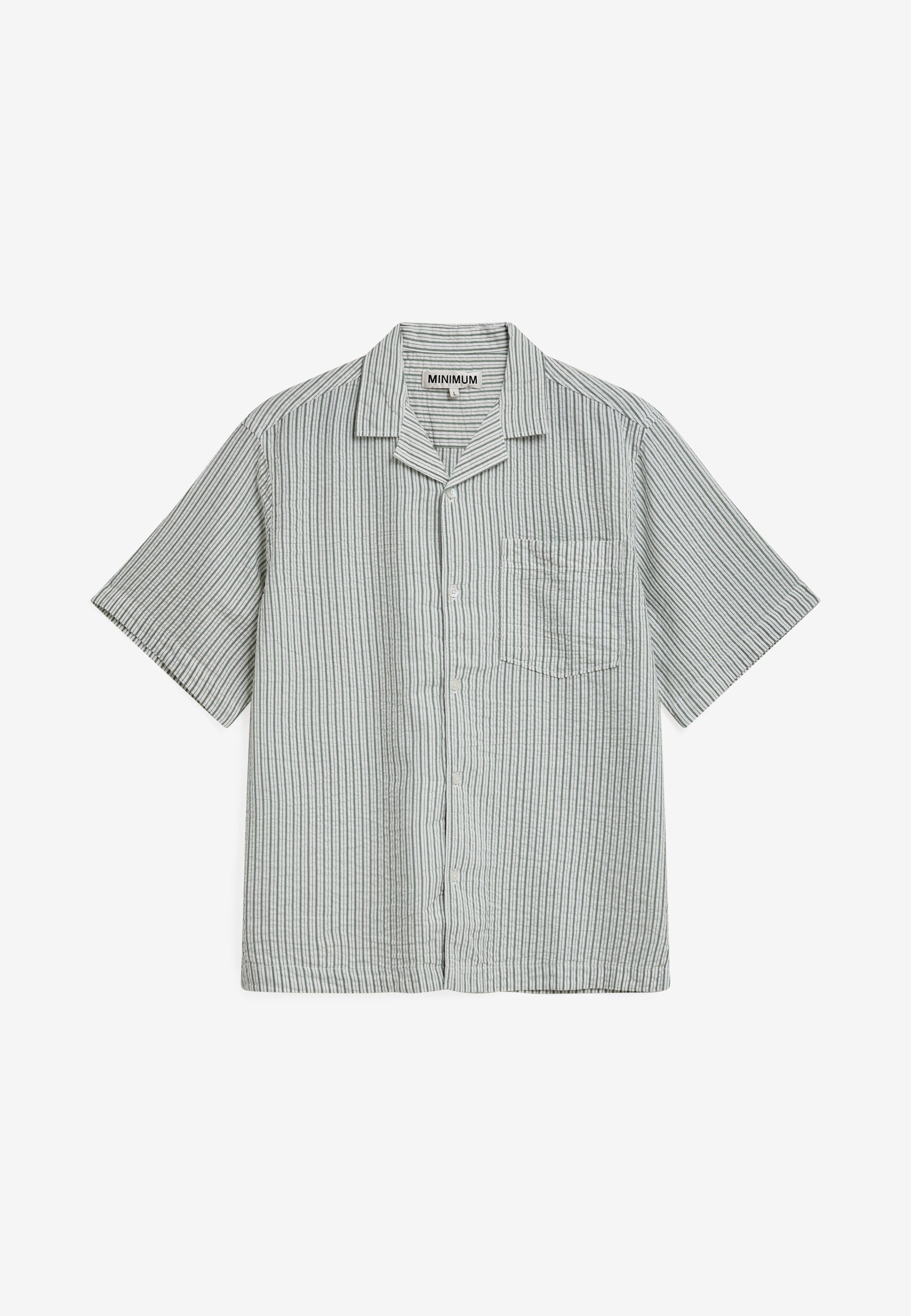Hayden reg ss strp shirt 4686 - Dark ivy