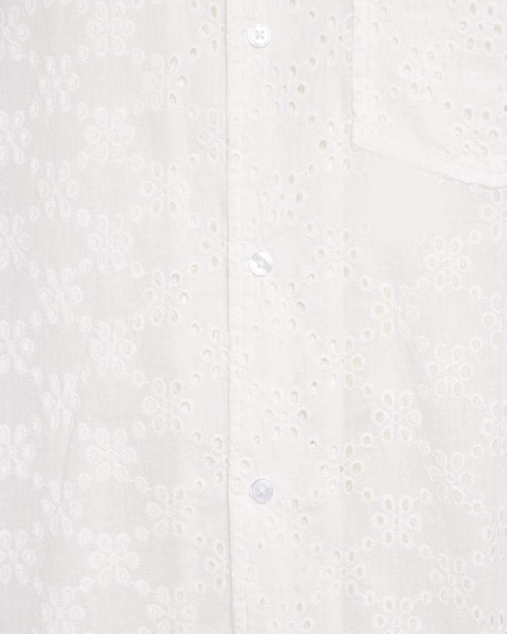 Relaxed short sleeved shirt in broderie anglaise 4295 - Coco Milk