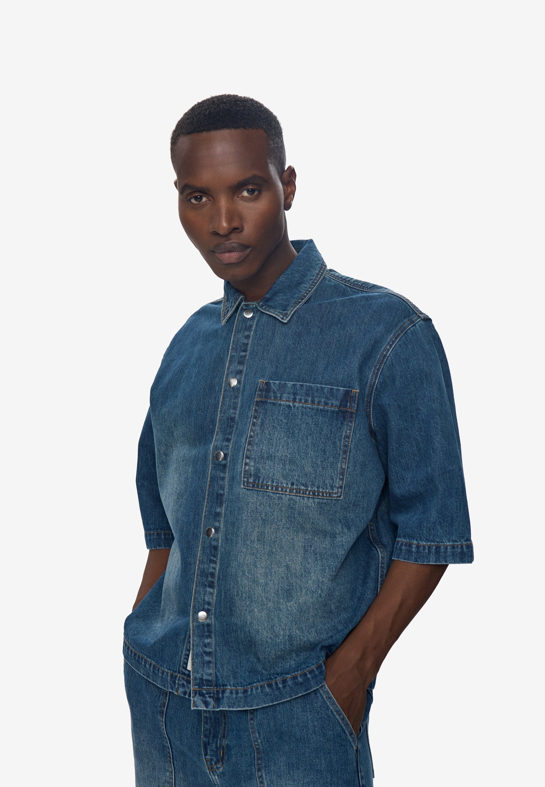 Jamie ovz ss shirt 2461 - Medium Blue