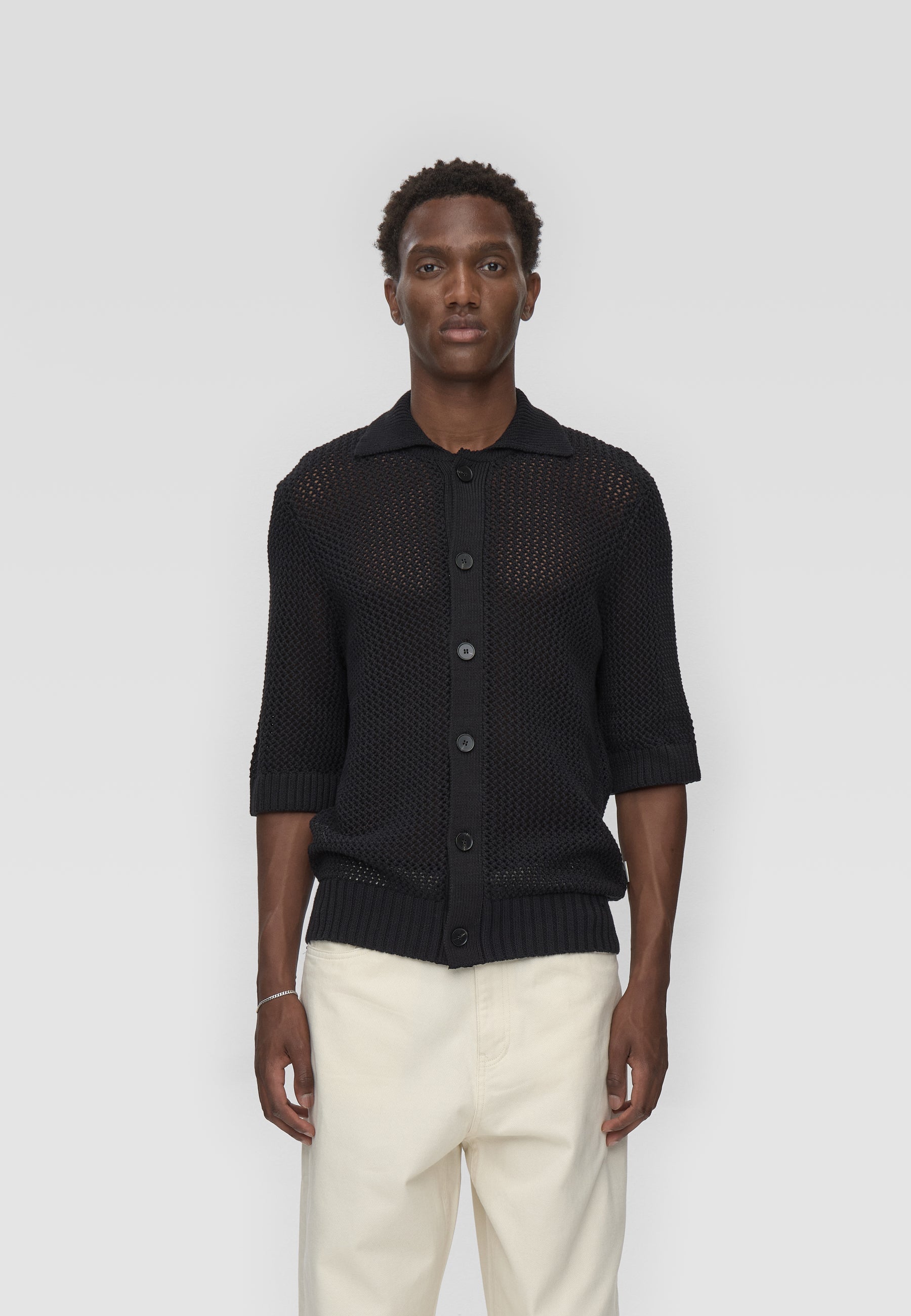 Kairo reg ss shirt 4550 - Black