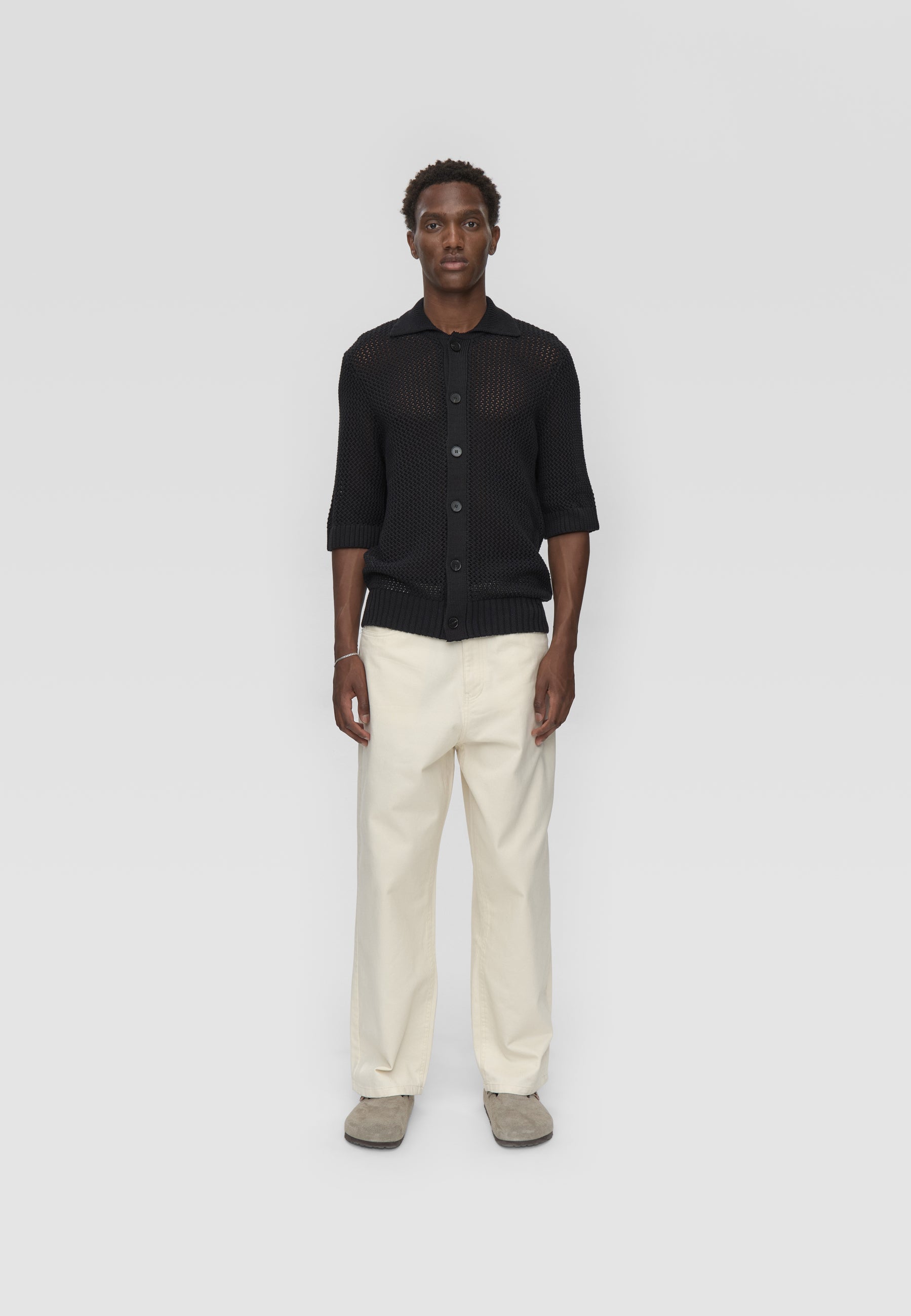 Kairo reg ss shirt 4550 - Black