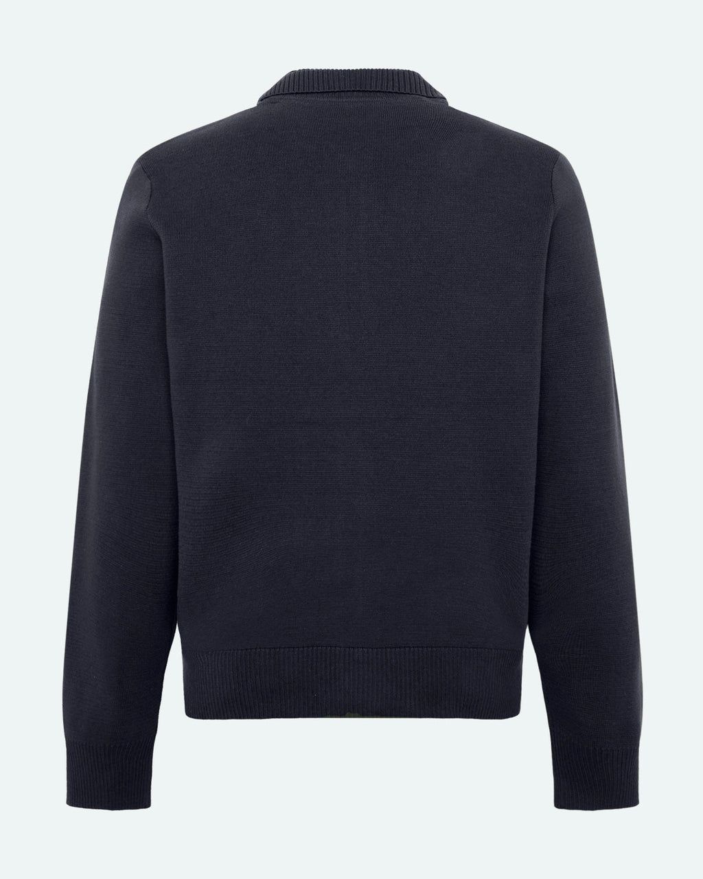 Polo en maille zippé – Bleu marine