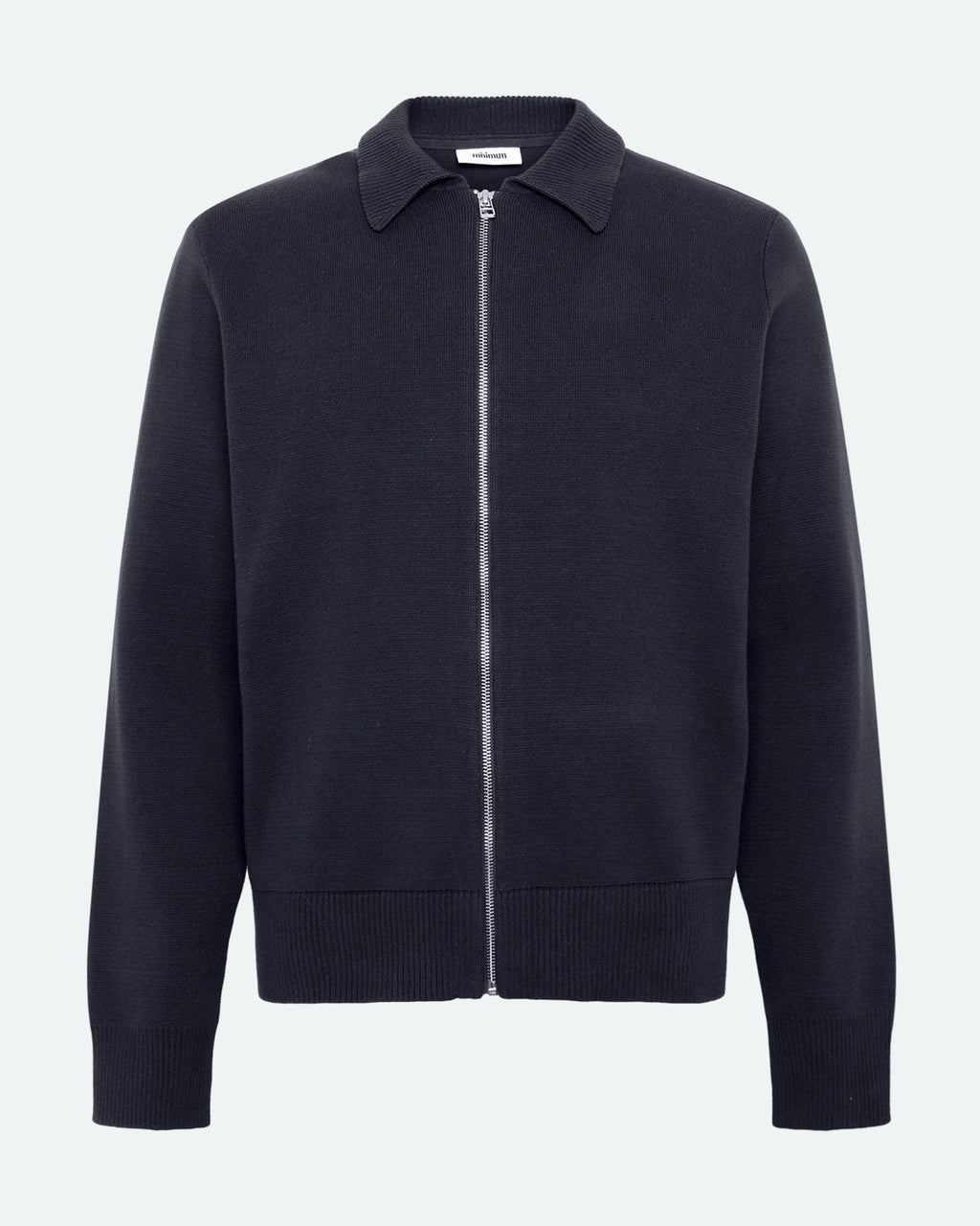 Polo en maille zippé – Bleu marine