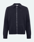 Polo en maille zippé – Bleu marine