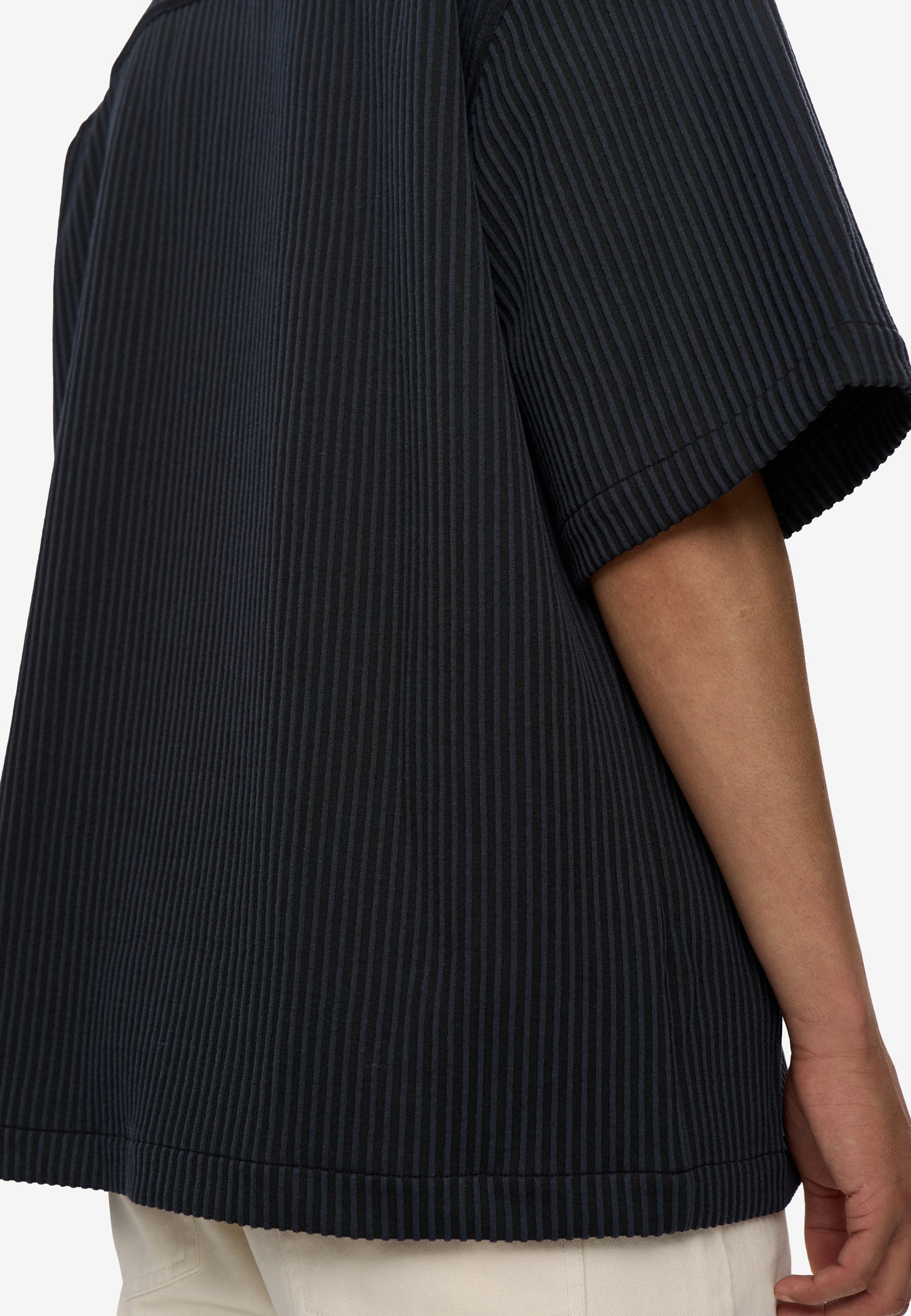 Keaton ovz ss striped shirt 4558 - Black