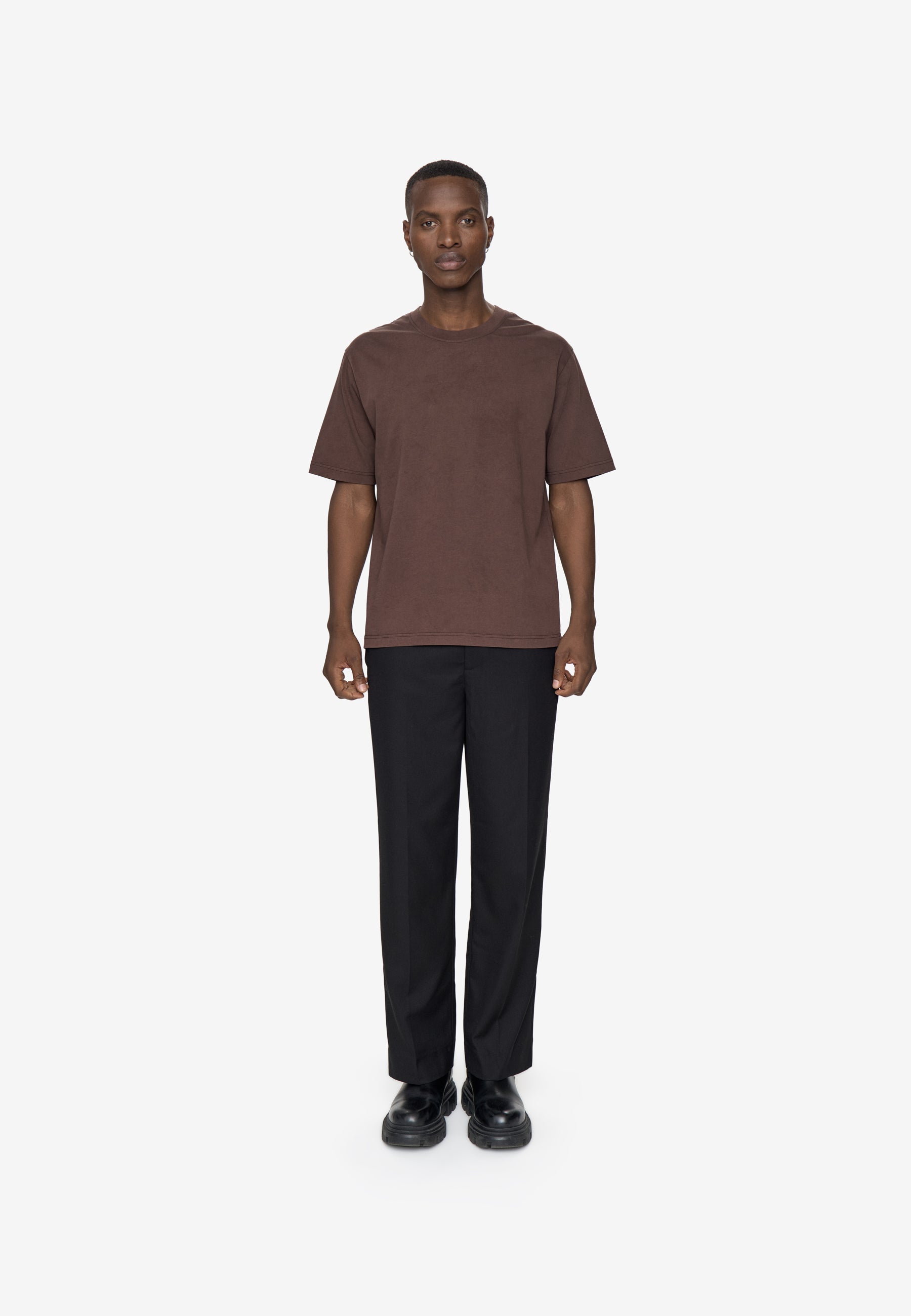 Lono short sleeved t-shirt 3412 - Seal Brown