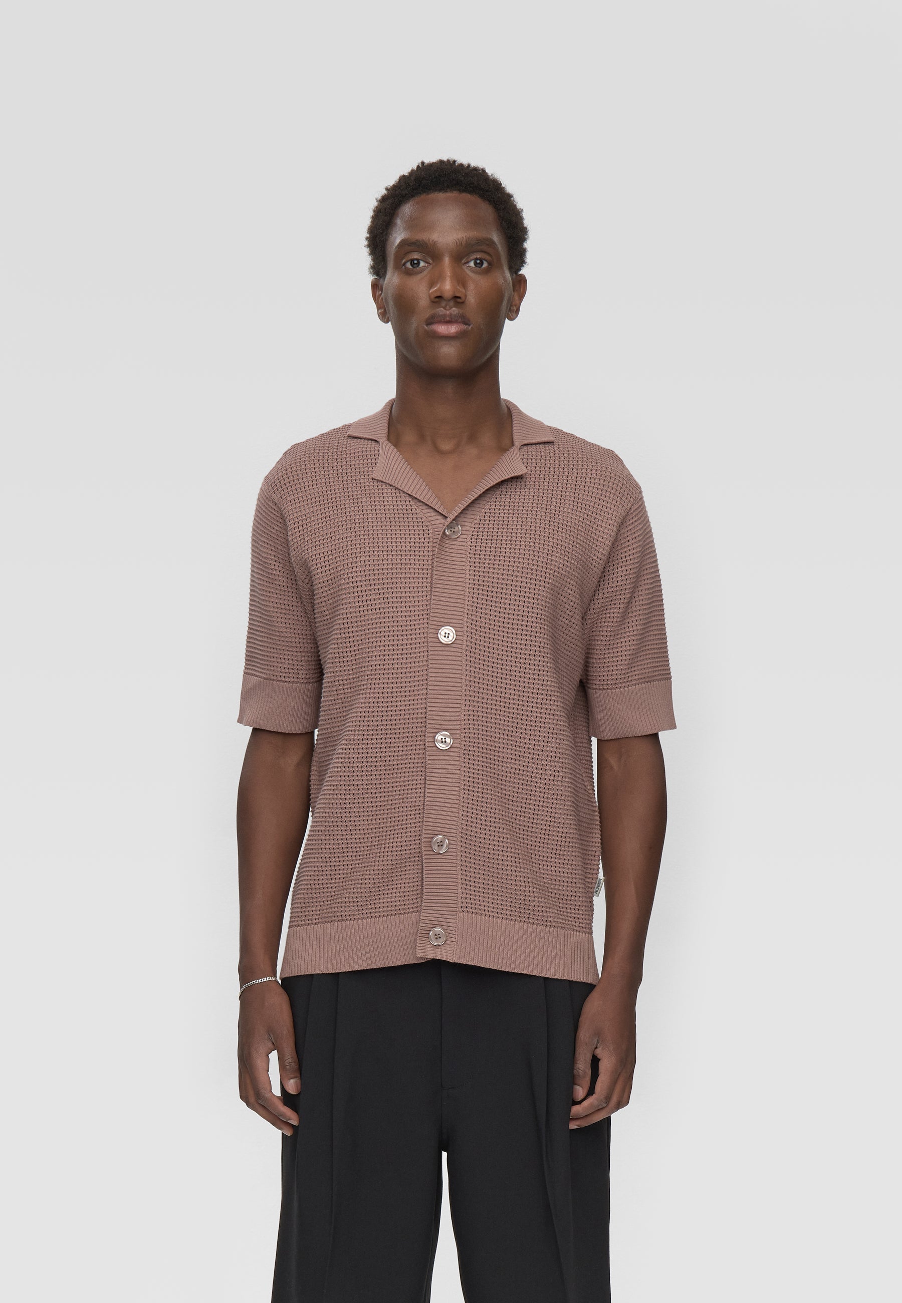 Mason crochet polo shirt 4177 - Antler