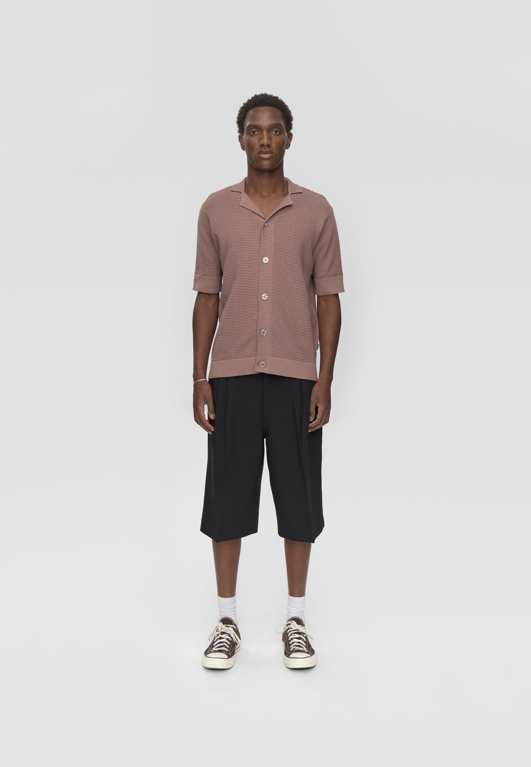 Mason crochet polo shirt 4177 - Antler