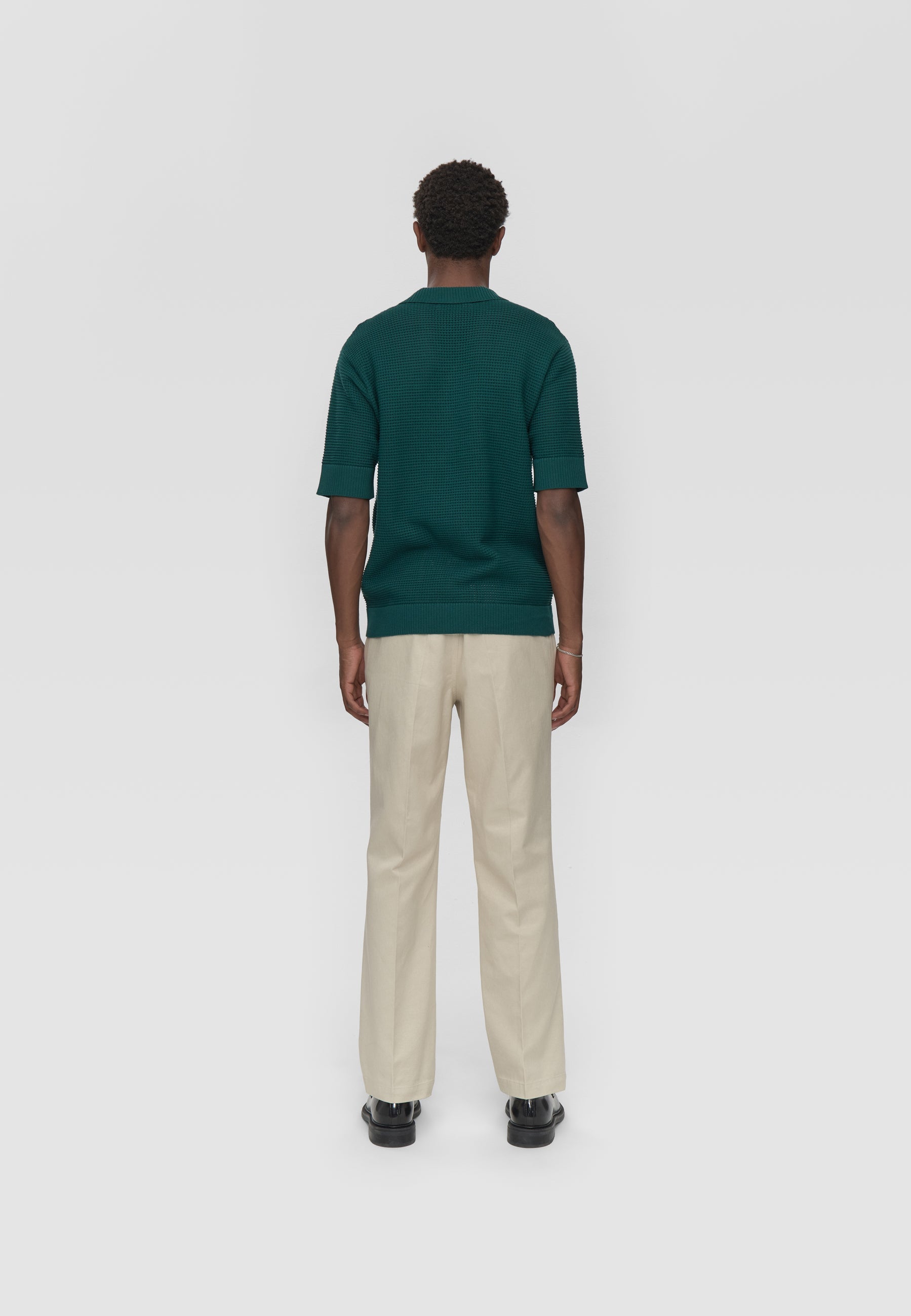 Mason crochet polo shirt 4177 - Botanical green