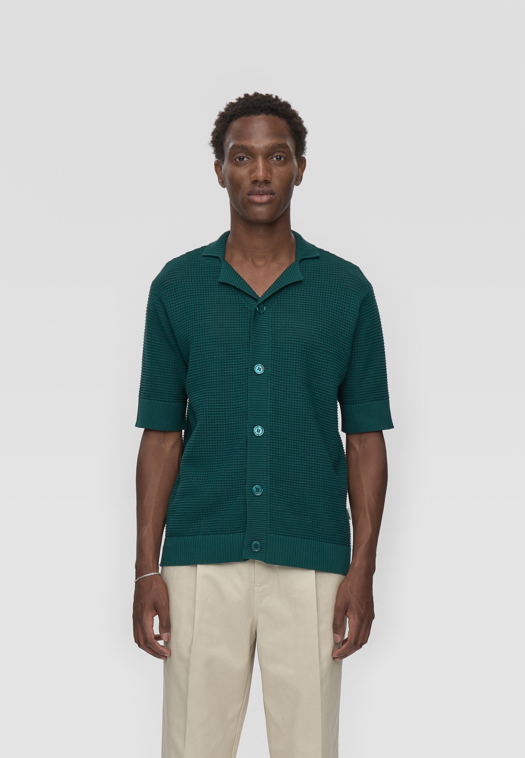 Mason crochet polo shirt 4177 - Botanical green