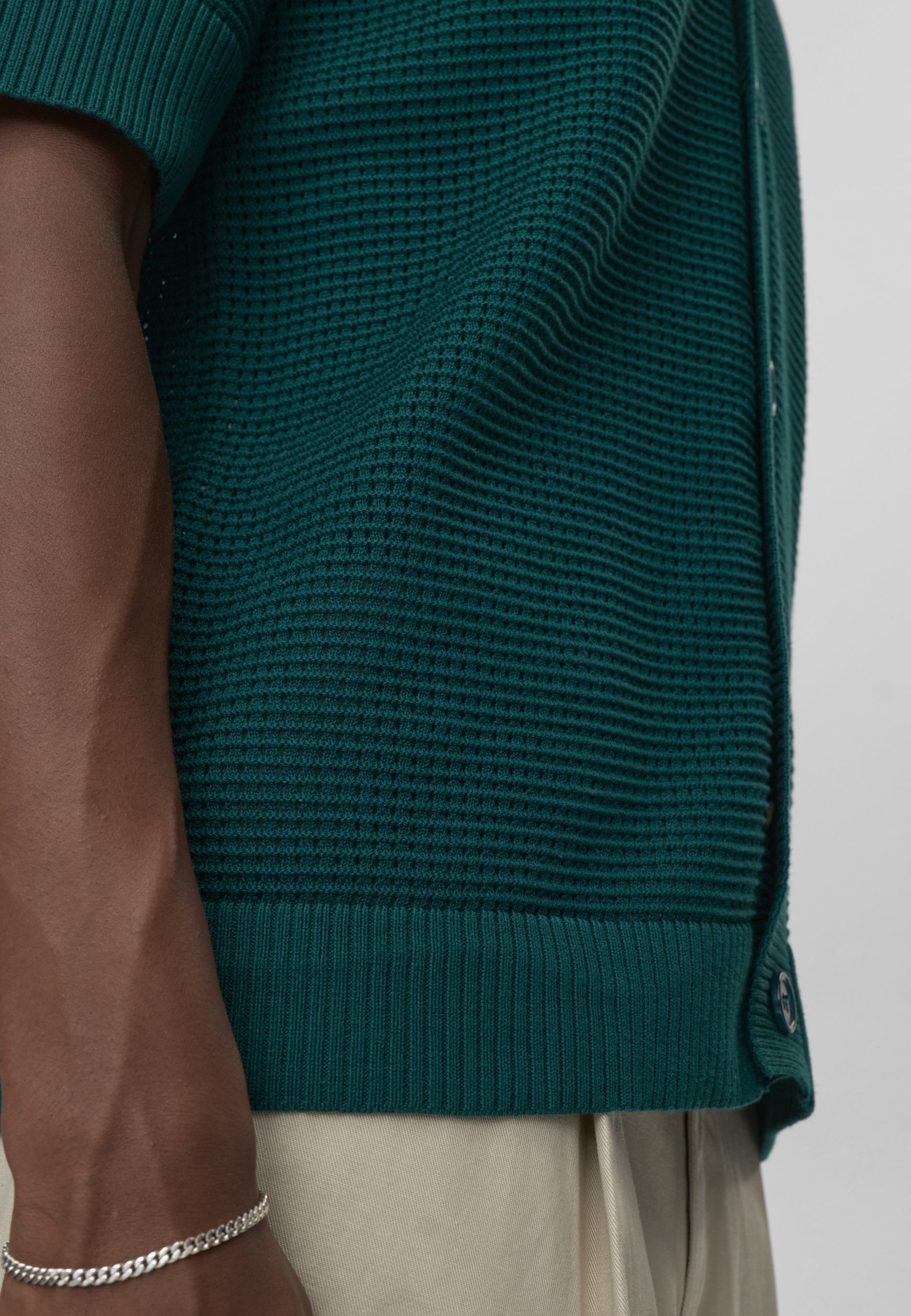 Mason crochet polo shirt 4177 - Botanical green