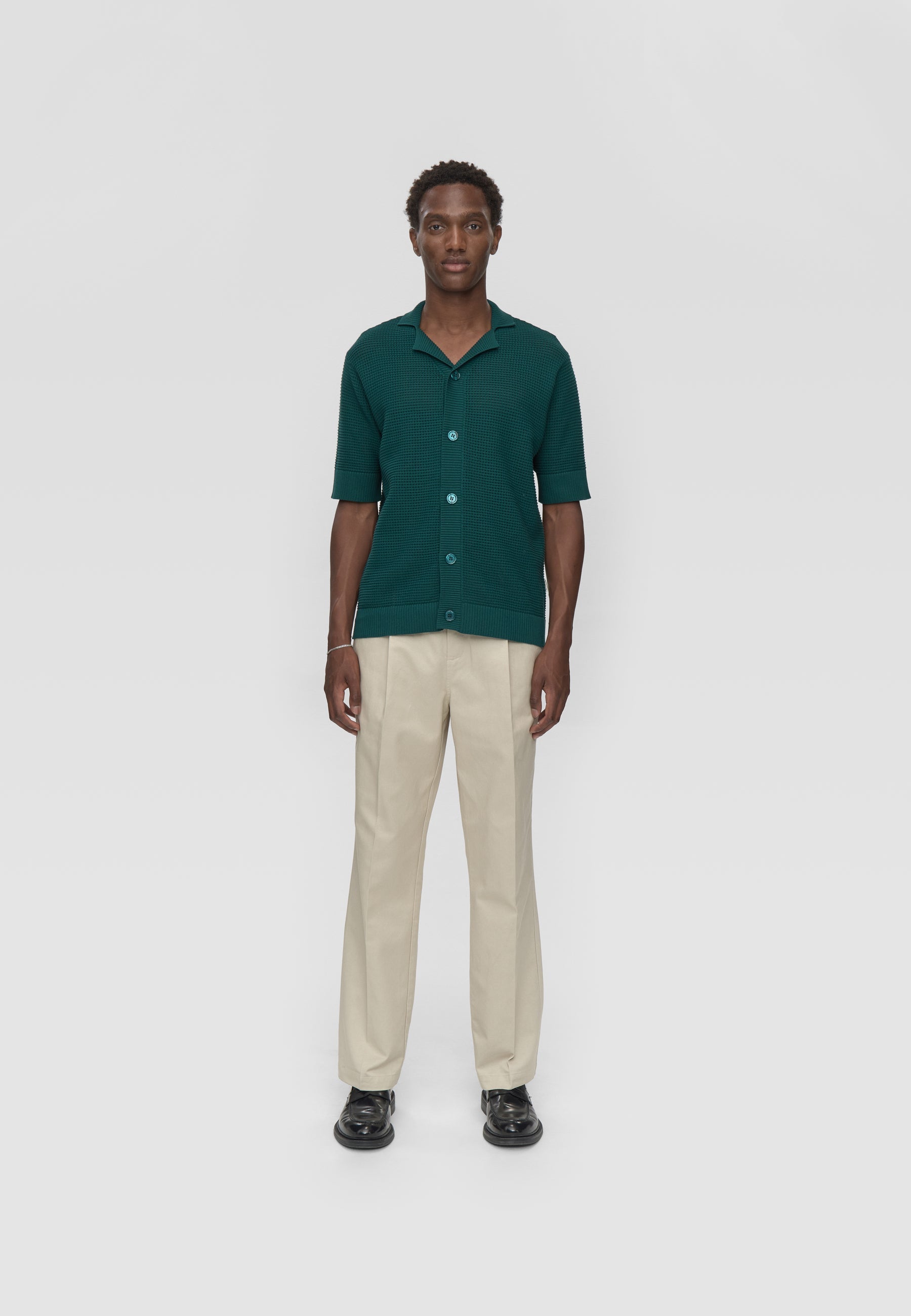 Mason crochet polo shirt 4177 - Botanical green