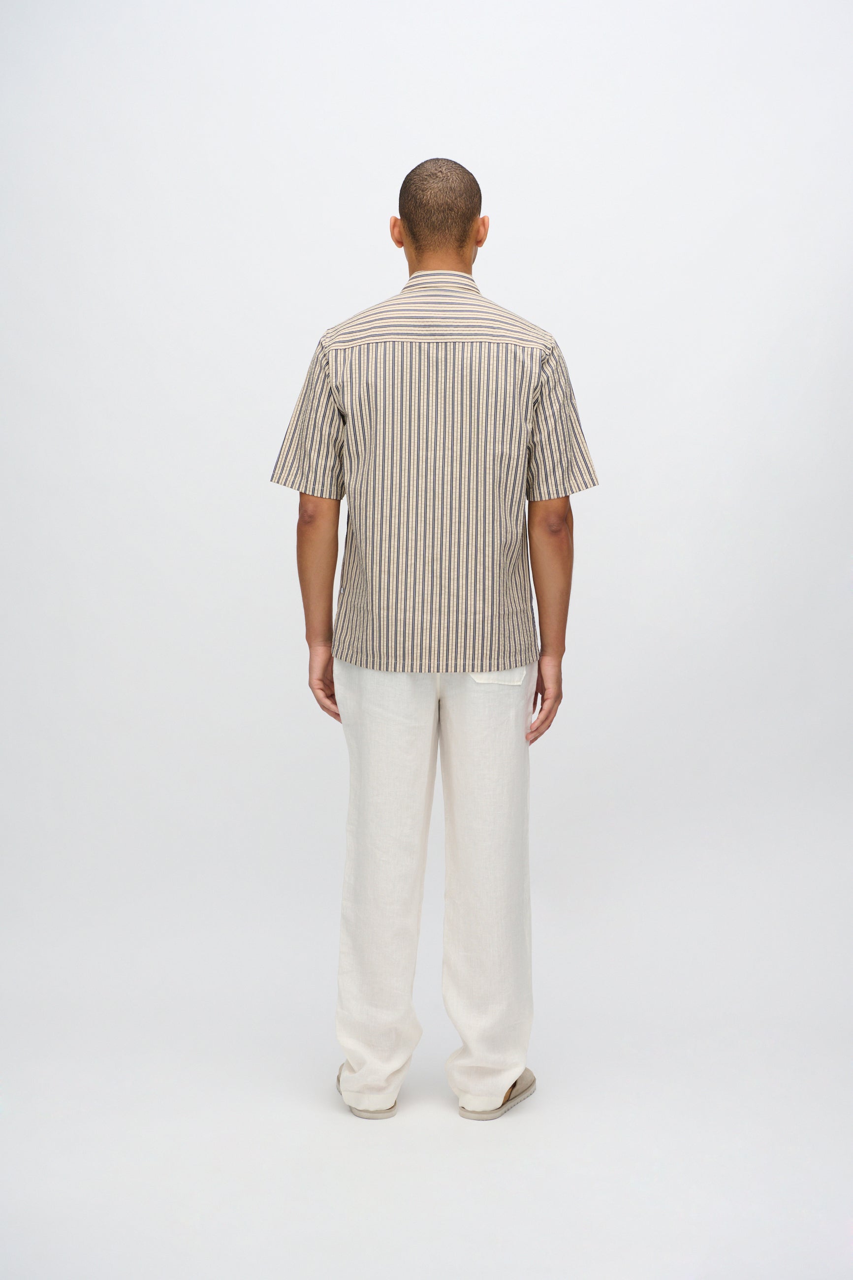 Nash short sleeved striped shirt 4242 - Hay
