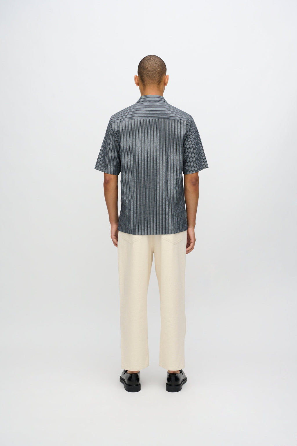 Nash short sleeved striped shirt 4242 - Black