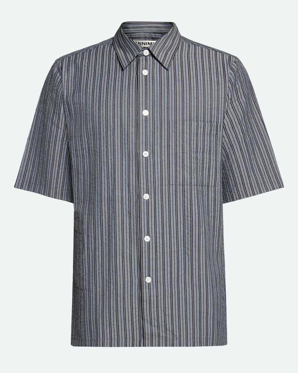 Nash short sleeved striped shirt 4242 - Black