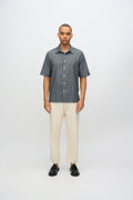 Nash short sleeved striped shirt 4242 - Black