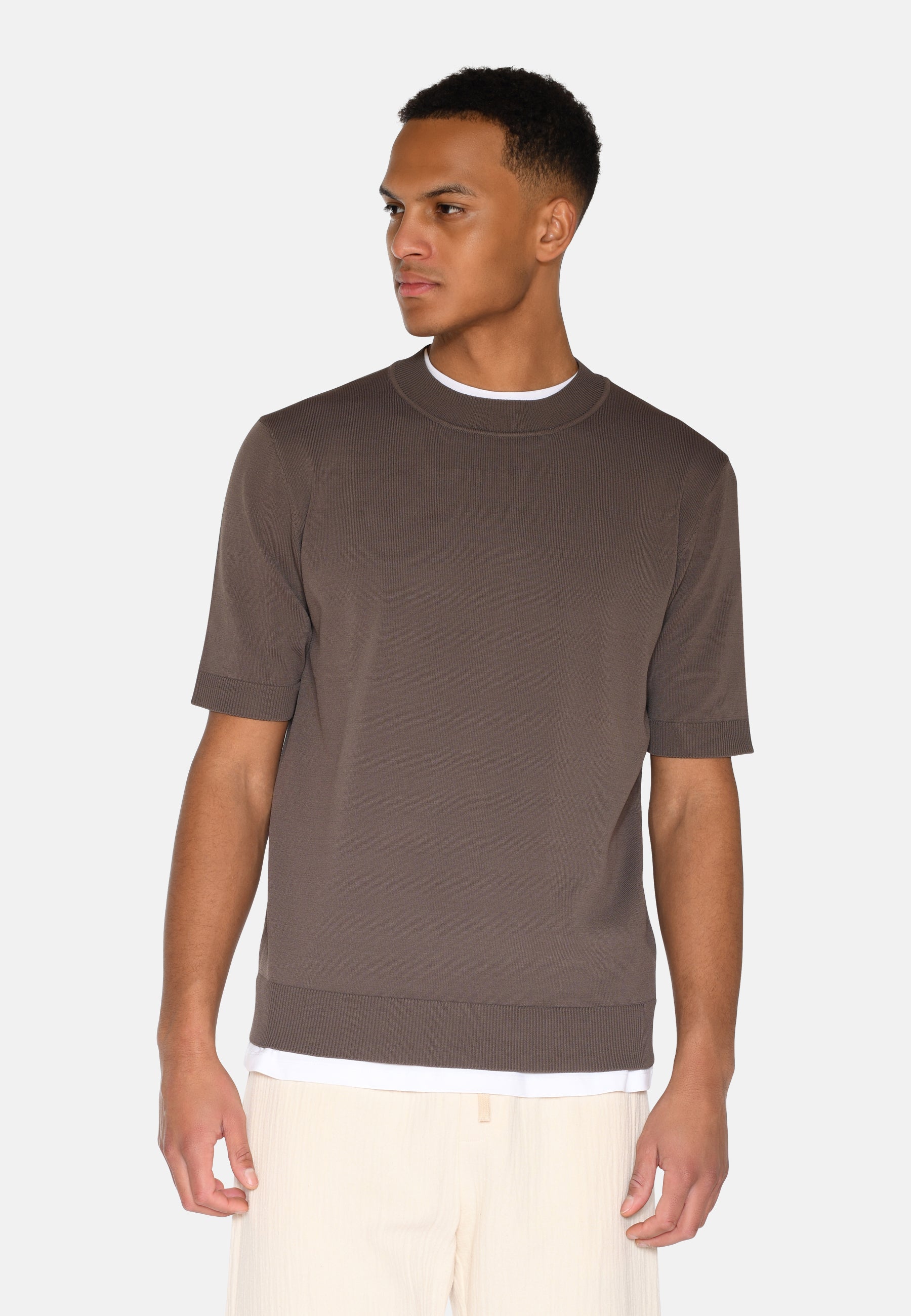 Parker knit t-shirt 4180 - Shitake